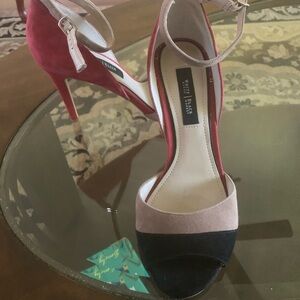 White House Black Market tri- colored heels